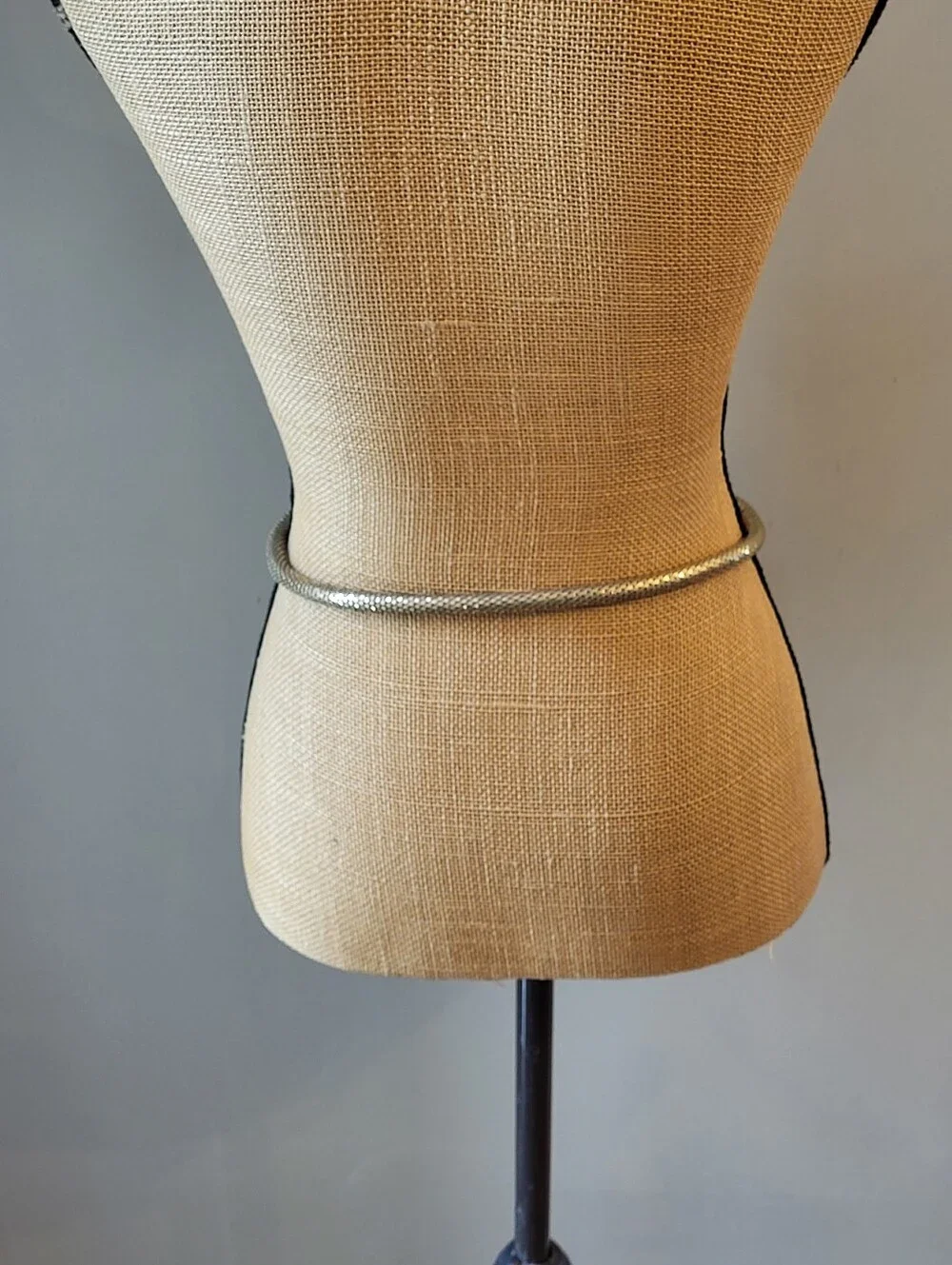 Whiting Davis Vintage 60s Goldtone Oromesh Serpent Belt/Lariat Necklace 38